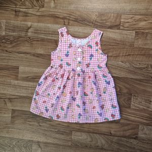 Vintage Pink Gingham and Fruit Dress Heartfelt